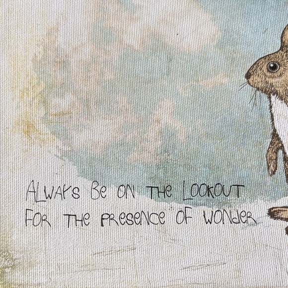 Rabbit Canvas Art with Inspirational Quote Bunny - Picture 6 of 7